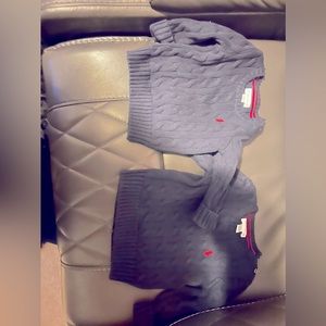 9M navy polo crew neck sweaters